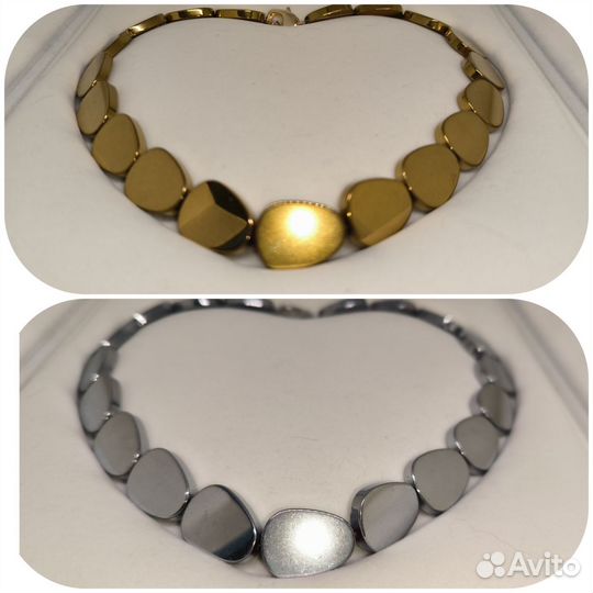 Колье из гематита