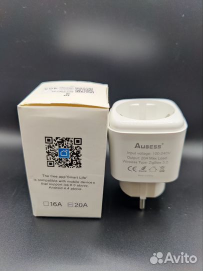 Умная wi-fi розетка с таймером Aubess Tuya 20A