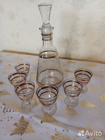 Набор графин и рюмки СССР