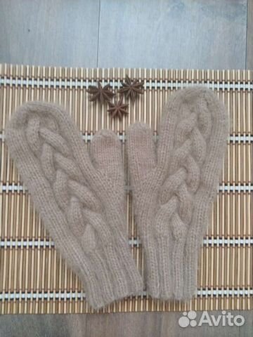 Варежки из пуха норки