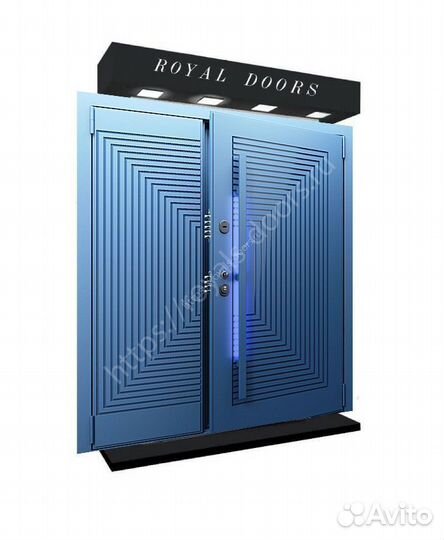 Дизайнерская двустворчатая железная дверь