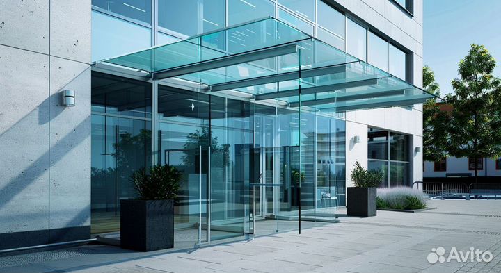 Стеклянный навес