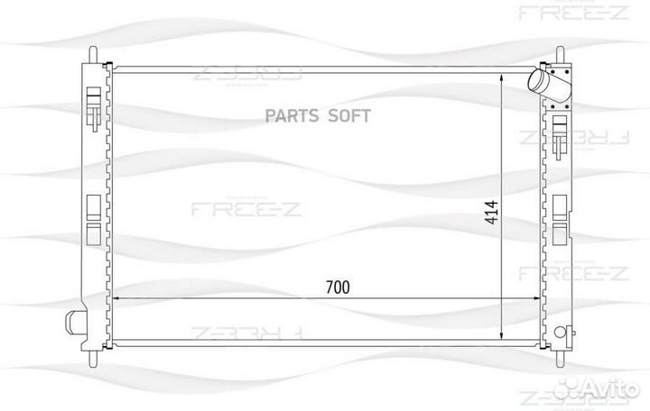 Радиатор охлаждения mitsubishi Lancer 08- 1330T2