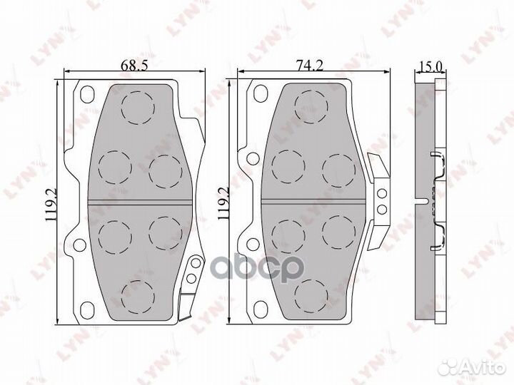 Колодки тормозные дисковые перед BD7501 LYN