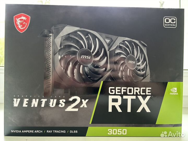 Видеокарта MSI GeForce RTX 3050 ventus 2X 8G OC