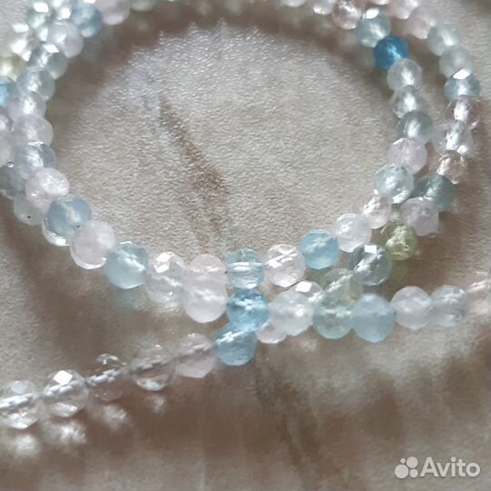 Бусы-чокер, бериллы