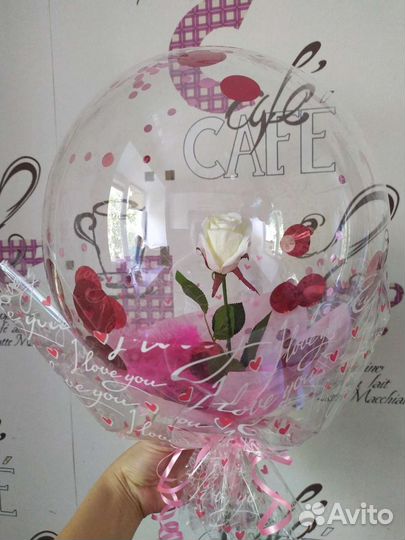 Роза в шаре на подарок
