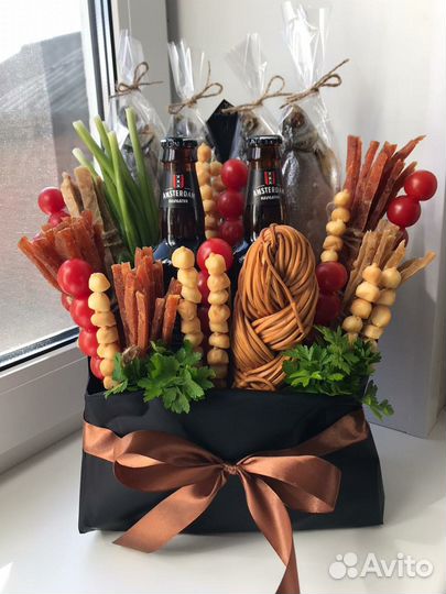 Мужские букеты, фруктовые, торт из памперсов