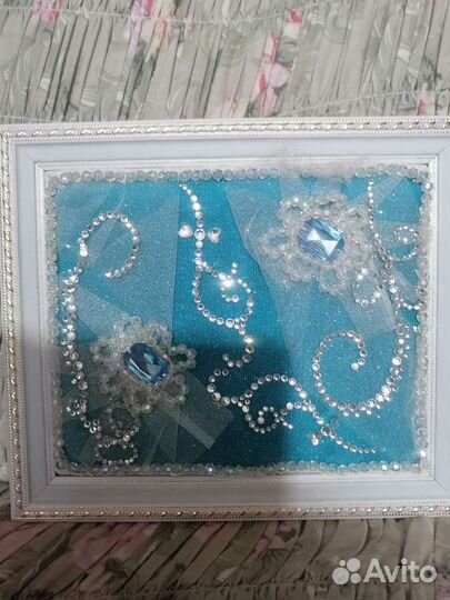 Картина вышивка стразами