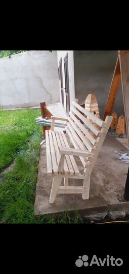 Скамейка садовая деревянная новая