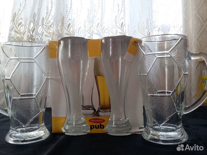 Пивные кружки и бокалы, новые