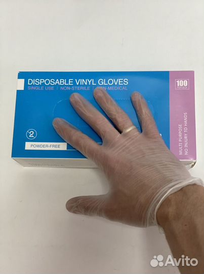 Перчатки виниловые