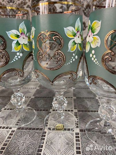 Фужеры бокалы богемия