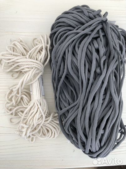 Шнур для вязания, веревка витая, шнур замша