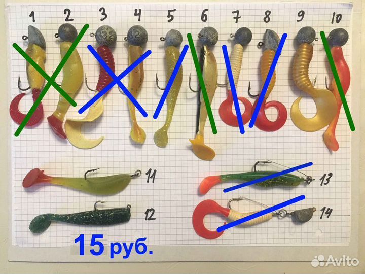 Корм для рыбы, приманки силиконовые