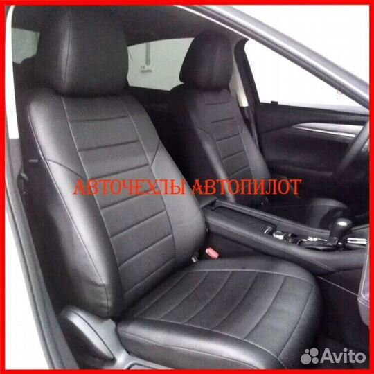 Чехлы Автопилот Kia Rio 2 из экокожи чёрные Класси