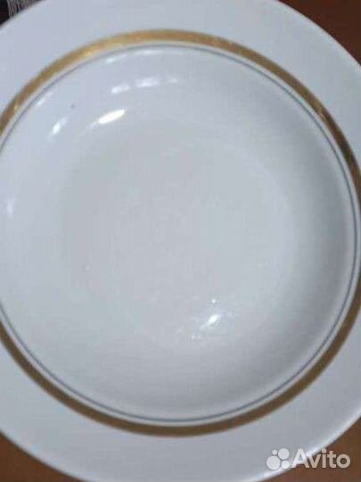 Тарелки суповые и стаканы граненые СССР