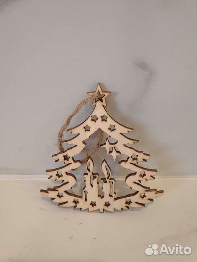 Елочные игрушки из дерева