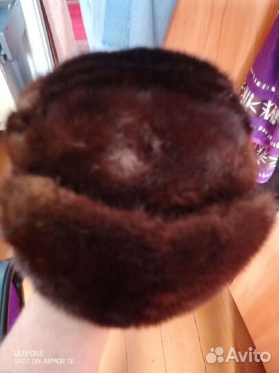 Шапка ушанка норковая