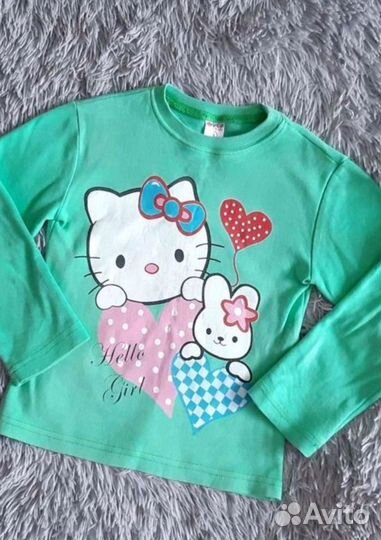 Лонгслив тонковка лонг Hello Kitty 110 на 5 лет