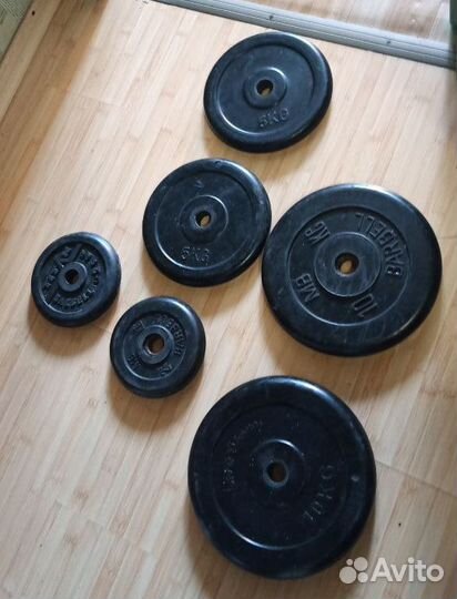 Блины для гантелей 2.5 кг, 10 кг