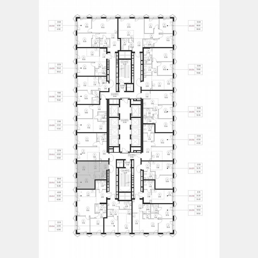 1-к. квартира, 34,8 м², 24/59 эт.