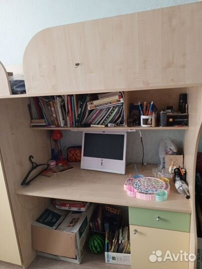 Детская двухярусная кровать с матрасом бу