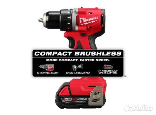 Компактная дрель Milwaukee 3601-21P, новинка 2023г