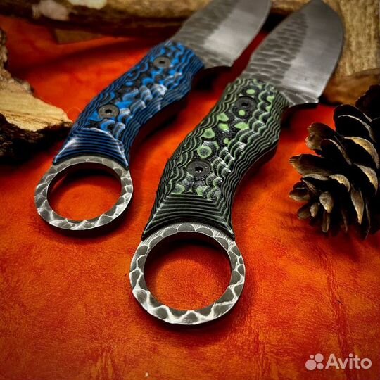 Нож ручной работы из стали D2