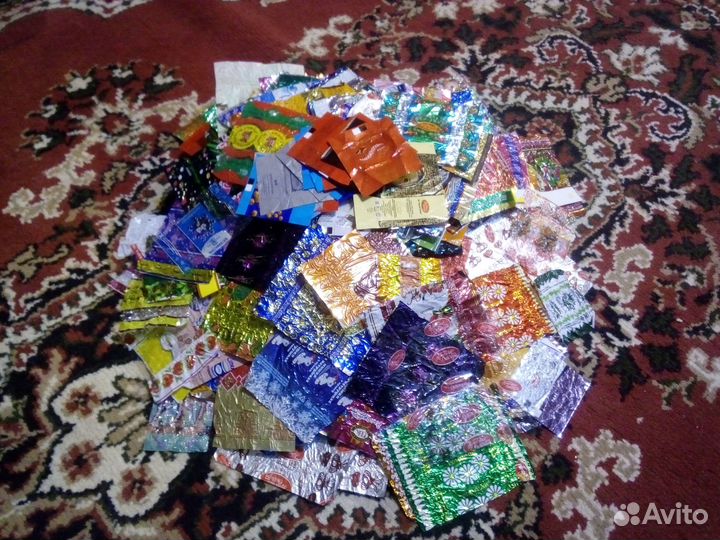 Фантики от конфет 400+ шт