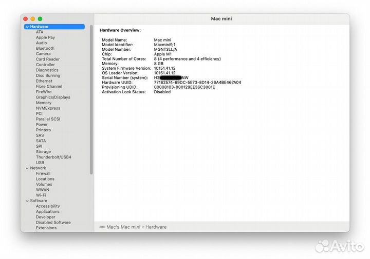 Apple Mac mini (2020, M1) 8gb RAM, 512gb SSD