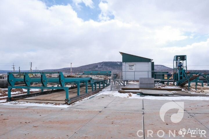 Линия сортировки бревна с Раскряжевкой 4 кармана