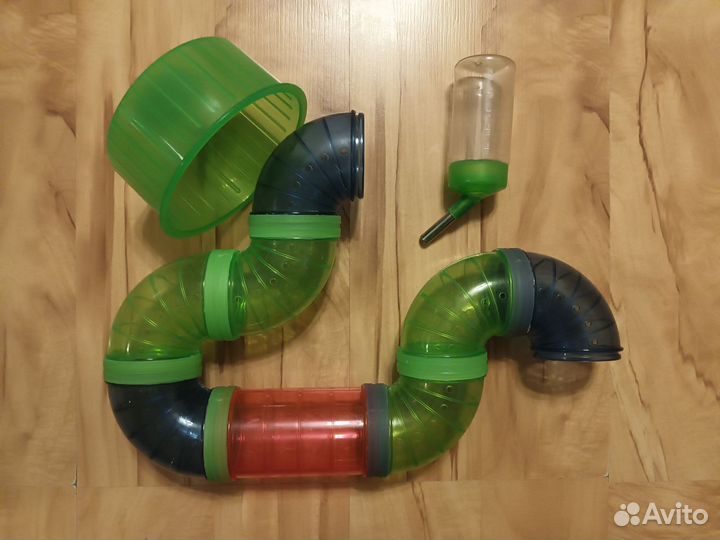 Тоннель для хомяка + колесо + поилка