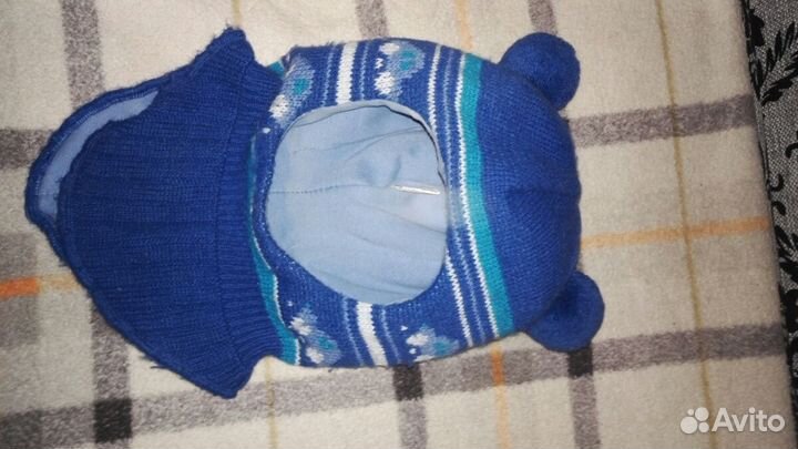 Шапка теплая шлем