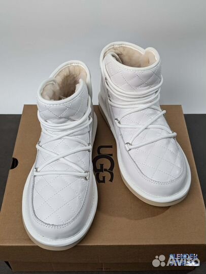 Угги Ugg Lodge Mini Leather White