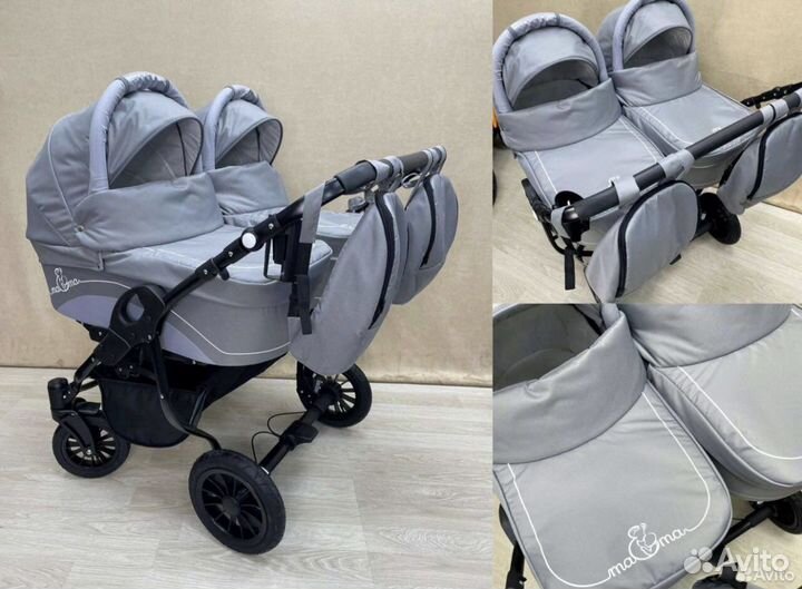 Коляска 2 в 1 для двойни