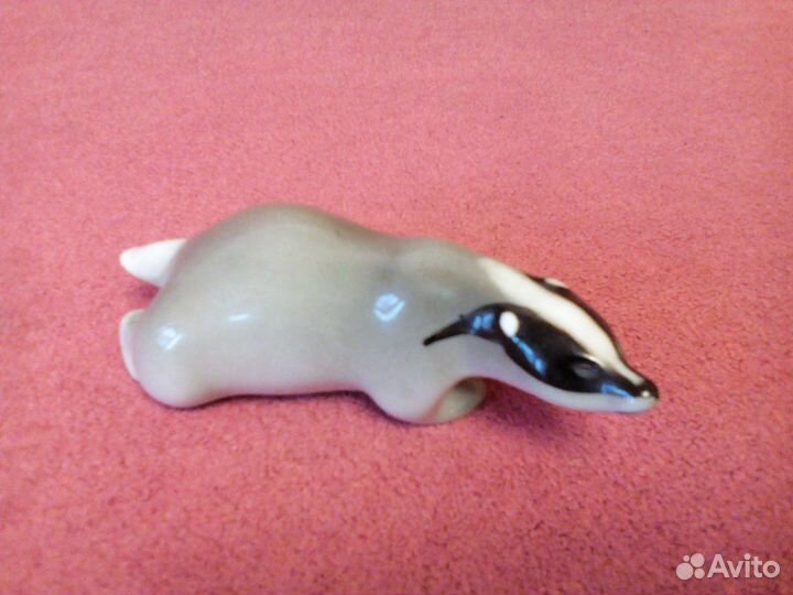 Крадущийся барсук фарфор лфз СССР