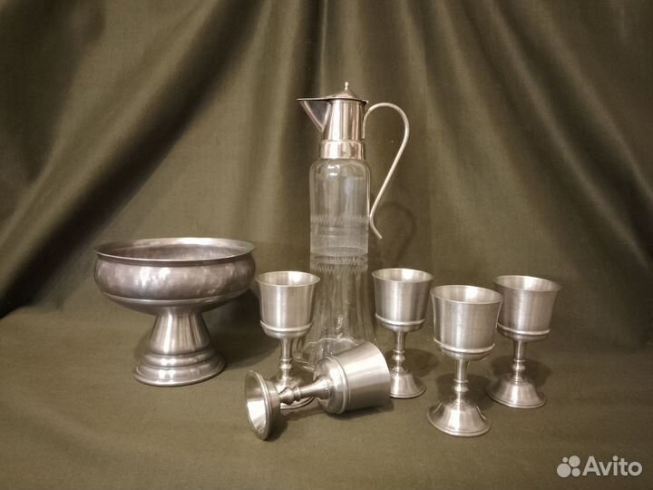 Рюмки/пашотницы. Ваза. Декантер