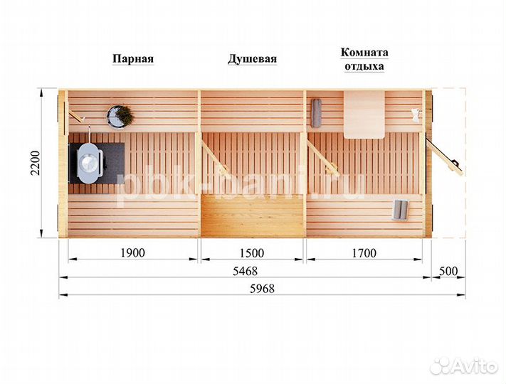 Баня бочка квадро Тамара 6м