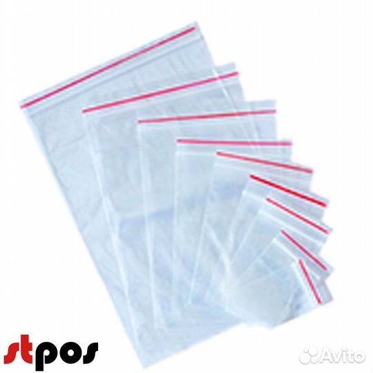 Пакеты прозрачные с замком zip lock 80х180 мм 35 м