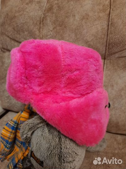 Шапка ушанка зимняя 58 размер с кокардой