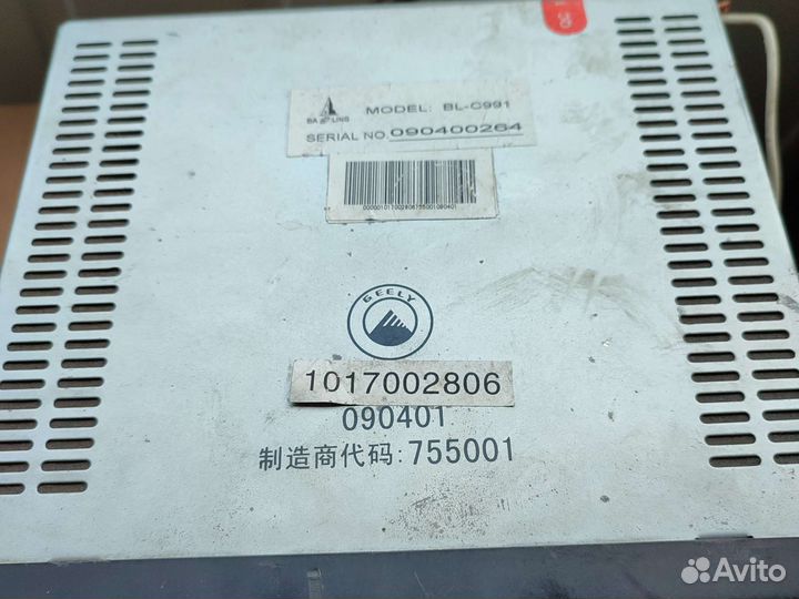 Штатная магнитола geely