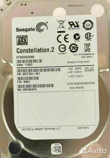 Жесткий диск Seagate ST9500620NS