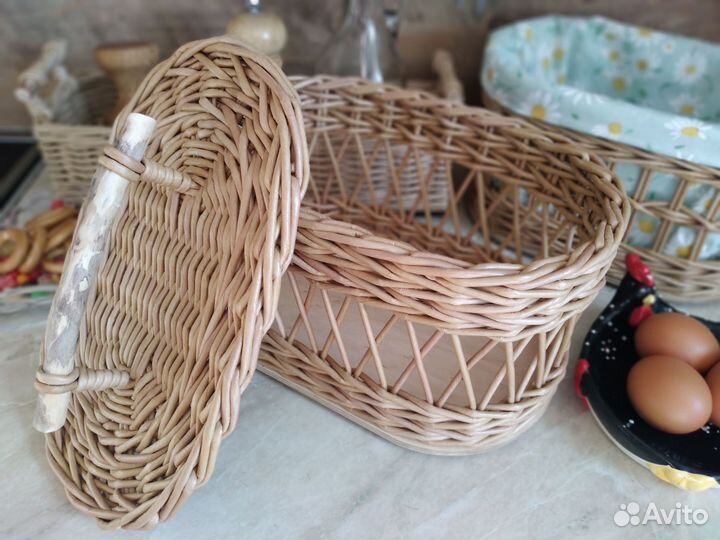 Плетеный короб (хлебница, хранение, сервировка)