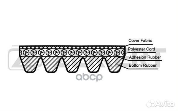 Ремень поликлиновой Abarth 500/595 (312 ) 08