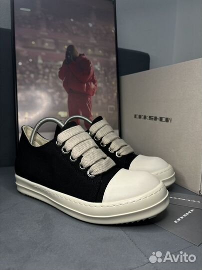 Кеды rick owens jumbo низкие на руках