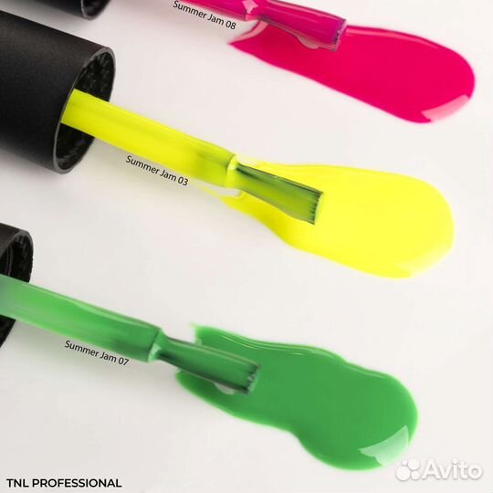 Неоновые гель лаки TNL, 10 мл