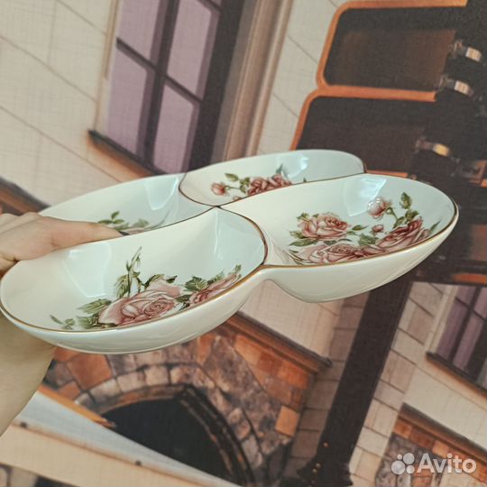 Новая менажница фарфоровая Lefard