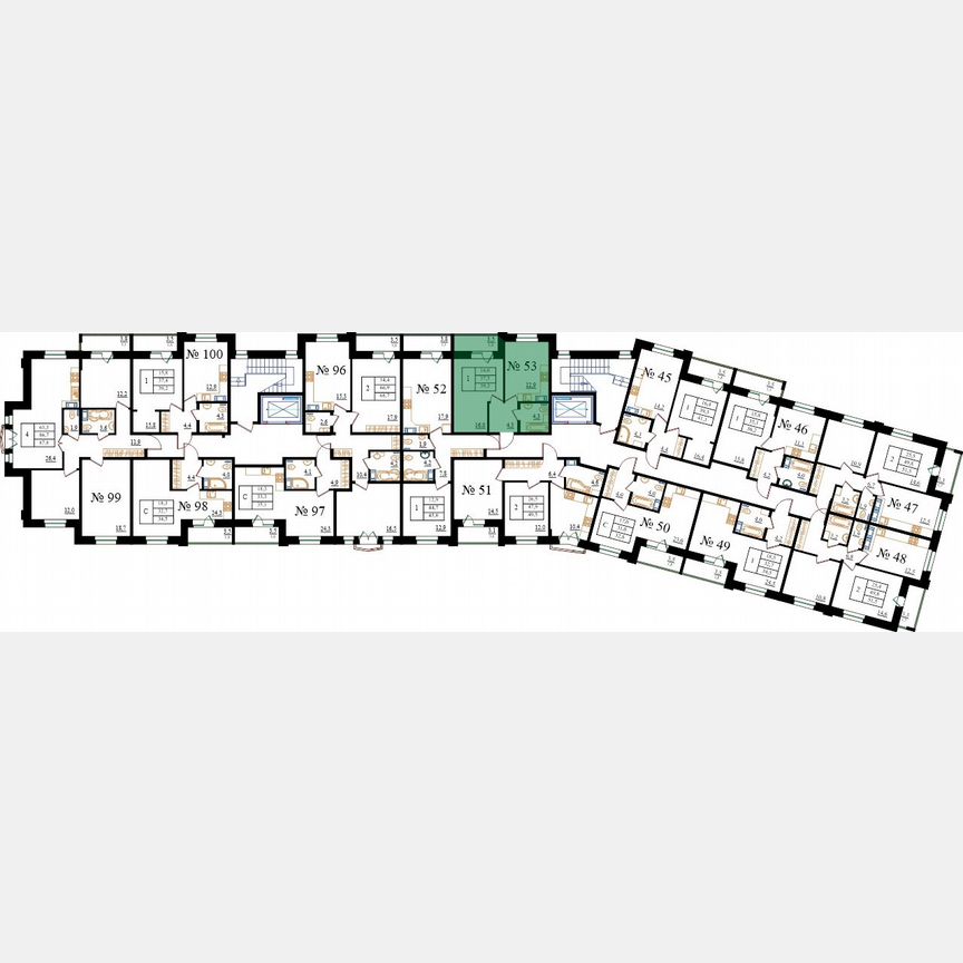 1-к. квартира, 39,3 м², 6/8 эт.