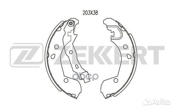 Колодки торм. бараб. задн. LADA Vesta 15- Niss